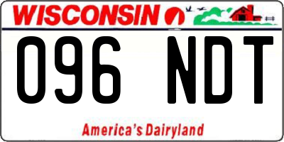 WI license plate 096NDT