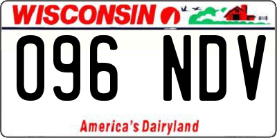 WI license plate 096NDV
