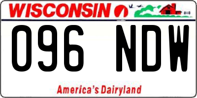 WI license plate 096NDW