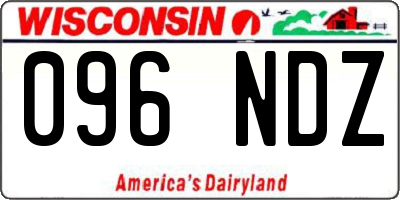 WI license plate 096NDZ