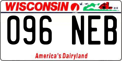 WI license plate 096NEB