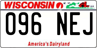 WI license plate 096NEJ