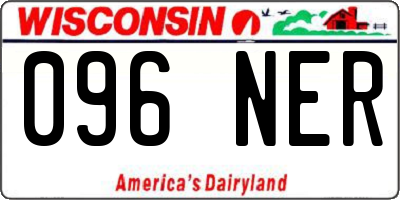 WI license plate 096NER