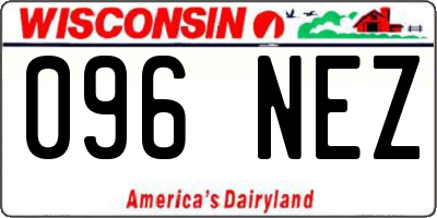 WI license plate 096NEZ