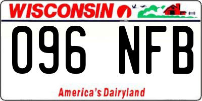 WI license plate 096NFB