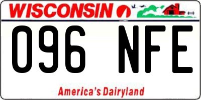 WI license plate 096NFE