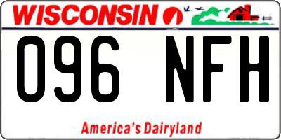 WI license plate 096NFH