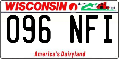 WI license plate 096NFI