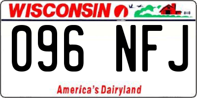 WI license plate 096NFJ