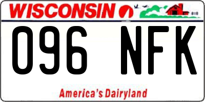 WI license plate 096NFK