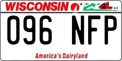 WI license plate 096NFP