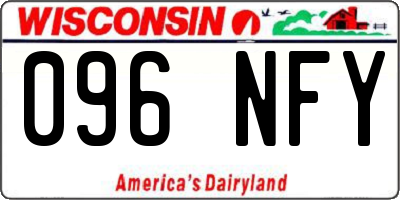 WI license plate 096NFY