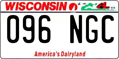 WI license plate 096NGC