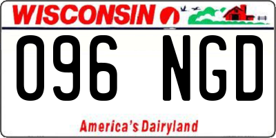 WI license plate 096NGD