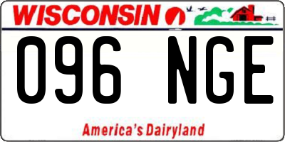 WI license plate 096NGE