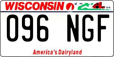 WI license plate 096NGF