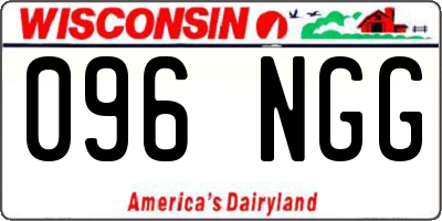 WI license plate 096NGG