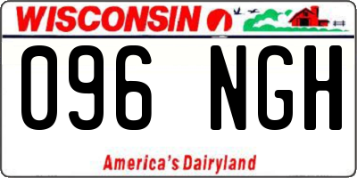 WI license plate 096NGH