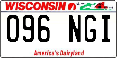 WI license plate 096NGI