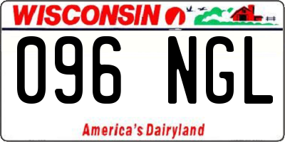 WI license plate 096NGL