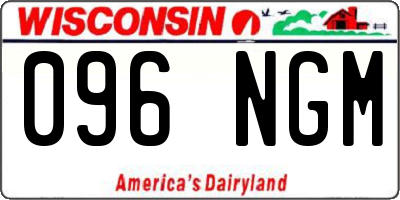 WI license plate 096NGM