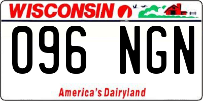 WI license plate 096NGN
