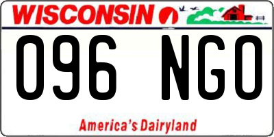WI license plate 096NGO