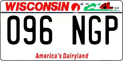 WI license plate 096NGP