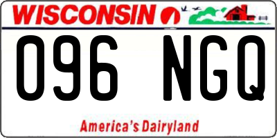 WI license plate 096NGQ