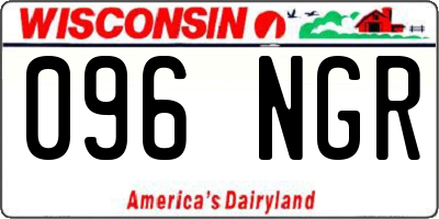 WI license plate 096NGR