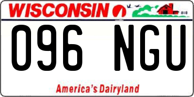 WI license plate 096NGU