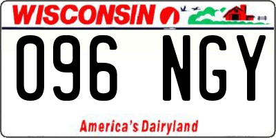 WI license plate 096NGY