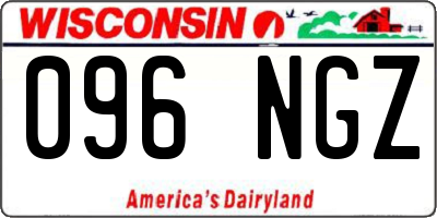 WI license plate 096NGZ