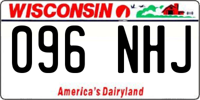 WI license plate 096NHJ