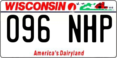 WI license plate 096NHP