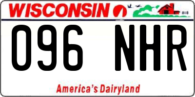 WI license plate 096NHR