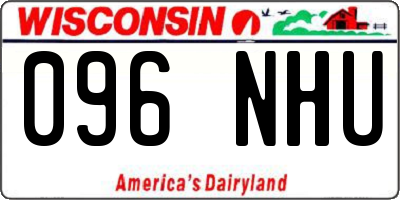 WI license plate 096NHU