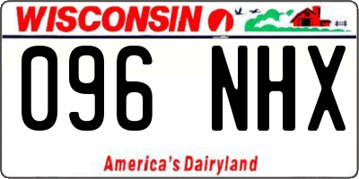 WI license plate 096NHX