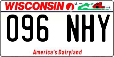WI license plate 096NHY