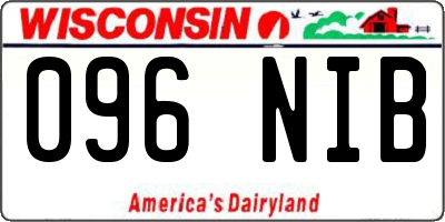 WI license plate 096NIB