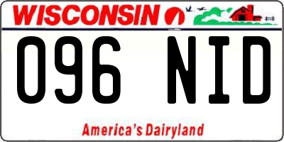 WI license plate 096NID