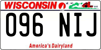 WI license plate 096NIJ