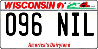 WI license plate 096NIL