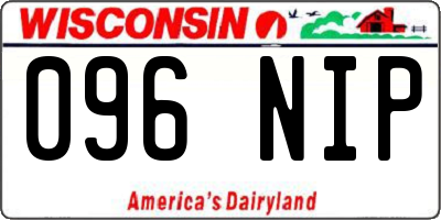 WI license plate 096NIP