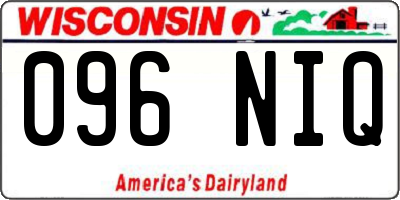WI license plate 096NIQ