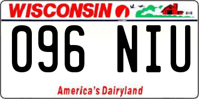 WI license plate 096NIU