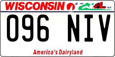 WI license plate 096NIV