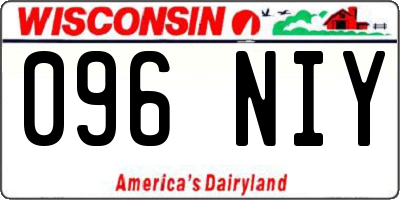 WI license plate 096NIY