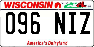 WI license plate 096NIZ