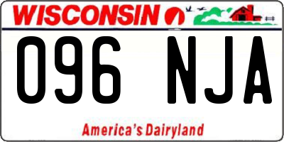 WI license plate 096NJA